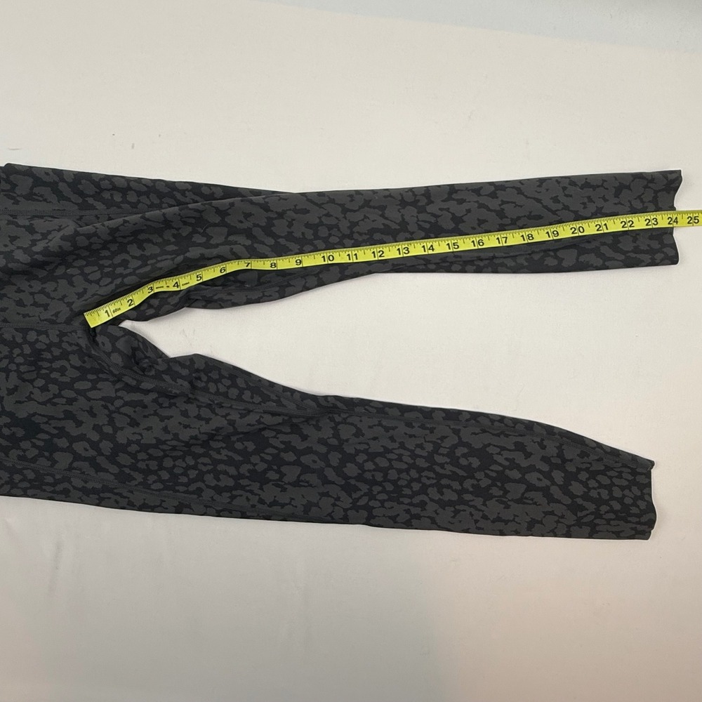 Varley Womens XS High Rise Leopard Print Athletic Leggings Black Grey Pockets - Picture 11 of 12